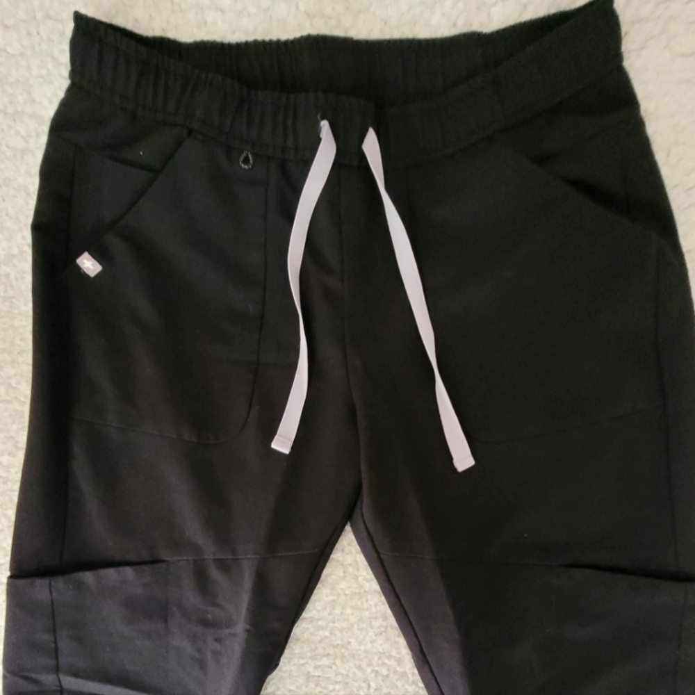 Figs High Waisted Scrub Pants Small Black